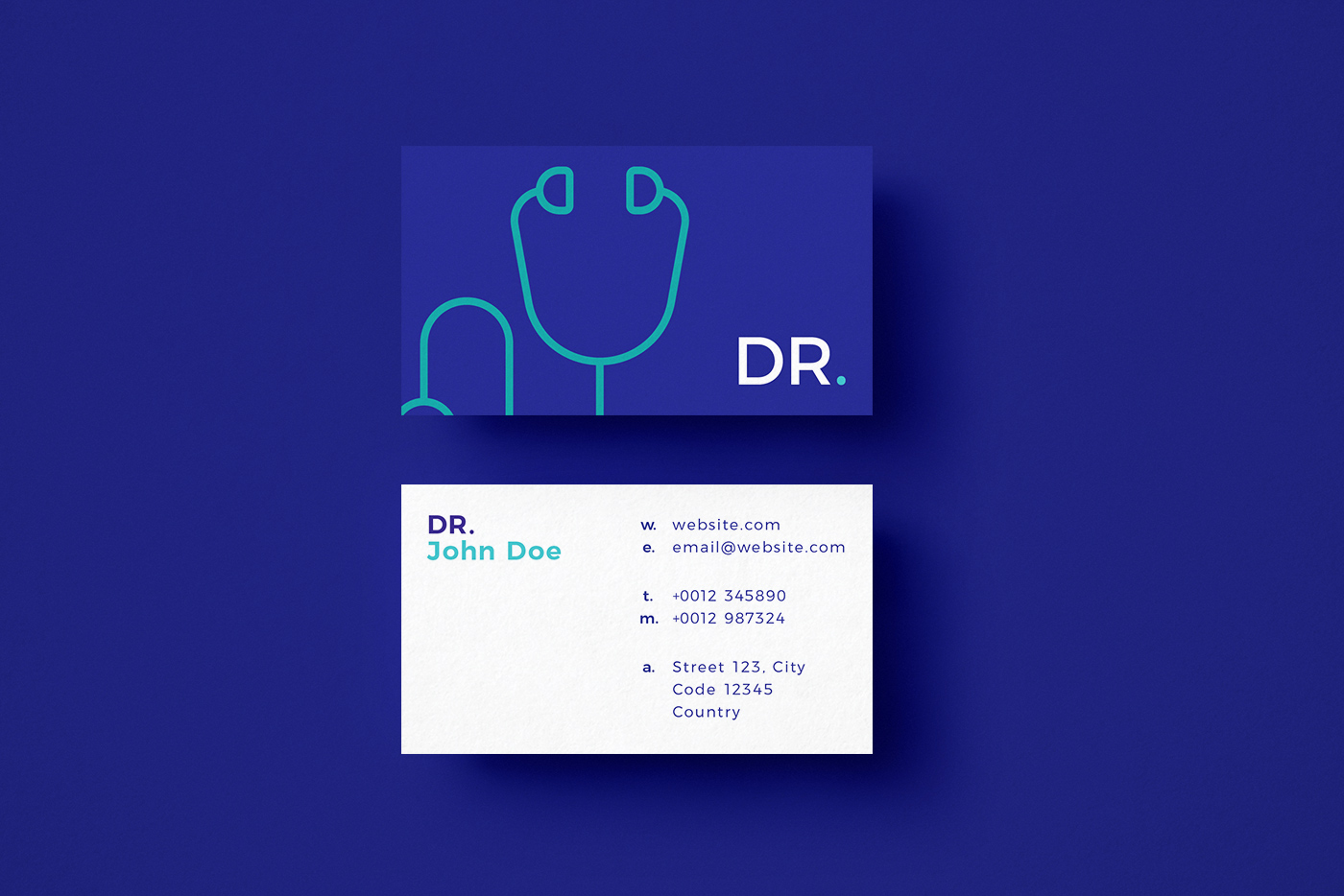 Doctor Minimalistic Business Card Template Pixfiniti.gr